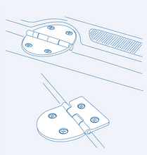 S9227-HP Stainless steel hinge (type O)
