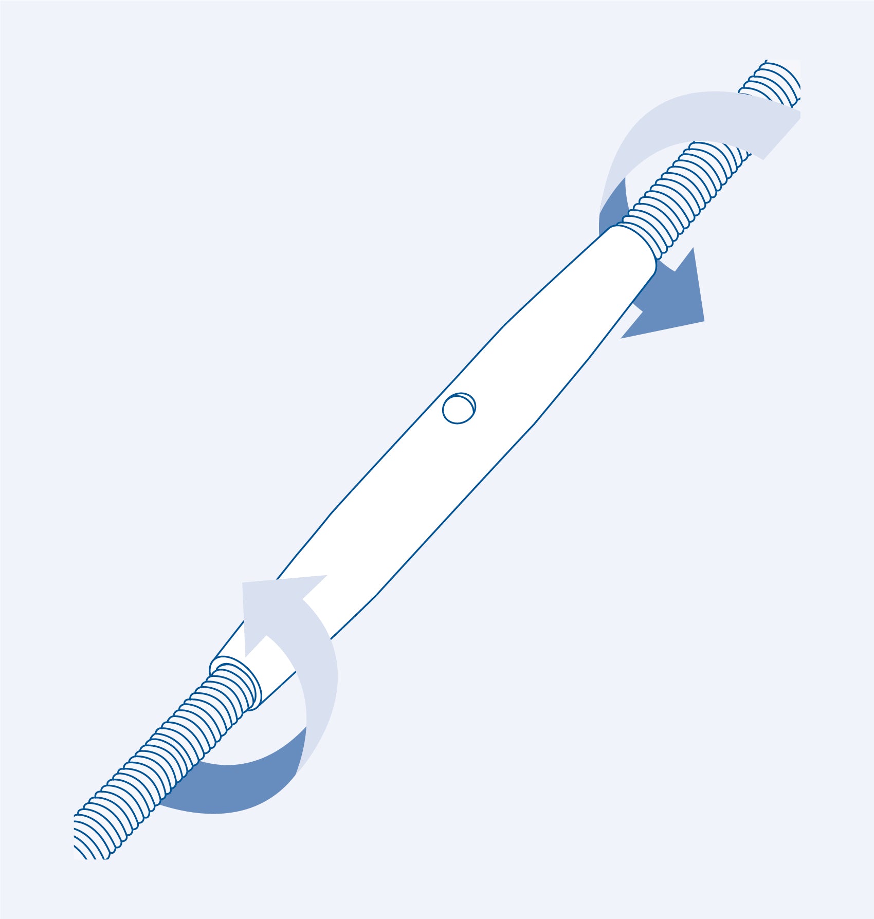 SF312PLBD/MIN  Long mini turnbuckle pipe - 316