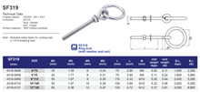 SF319 Ring bolt (with washer and nut)