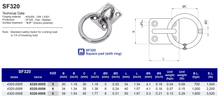 SF320 Square pad (with ring)