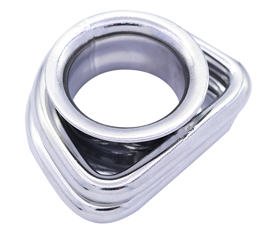 SF3257/2  Double D ring with thimble - 304