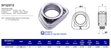 SF3257/2  Double D ring with thimble