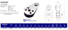 SF8252P Pulley block (type K)