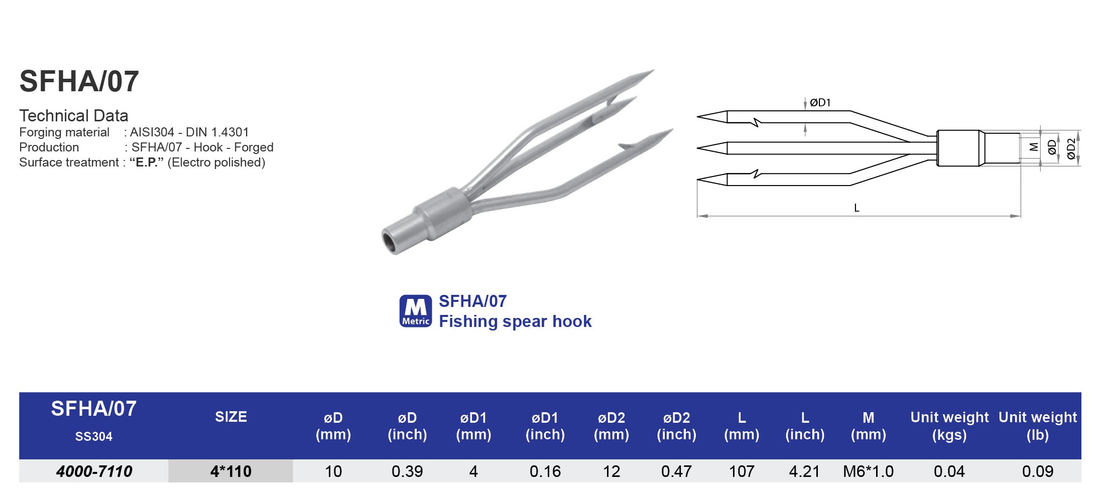 SFHA/07 Fishing spear hook