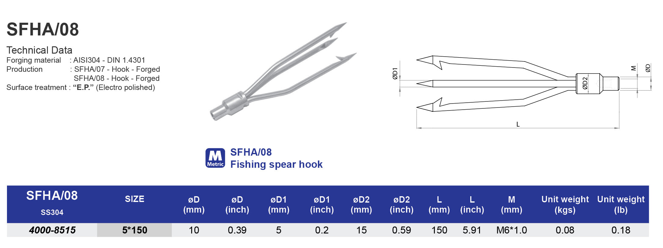 SFHA/08 Fishing spear hook
